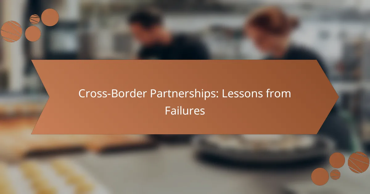 Cross-Border Partnerships: Lessons from Failures