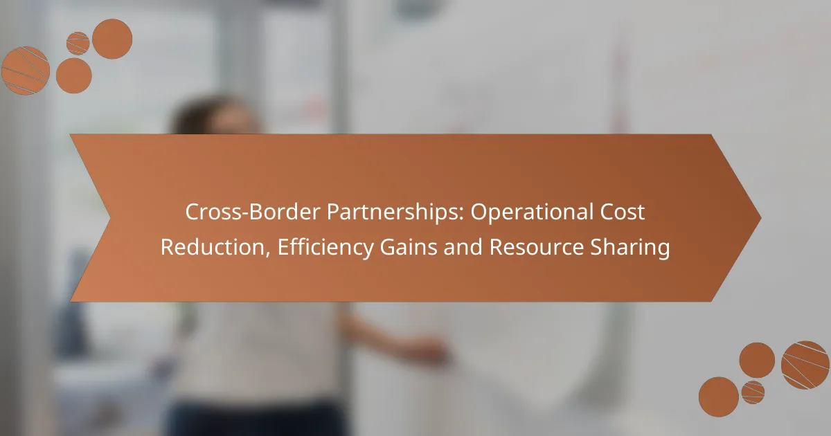 Cross-Border Partnerships: Operational Cost Reduction, Efficiency Gains and Resource Sharing