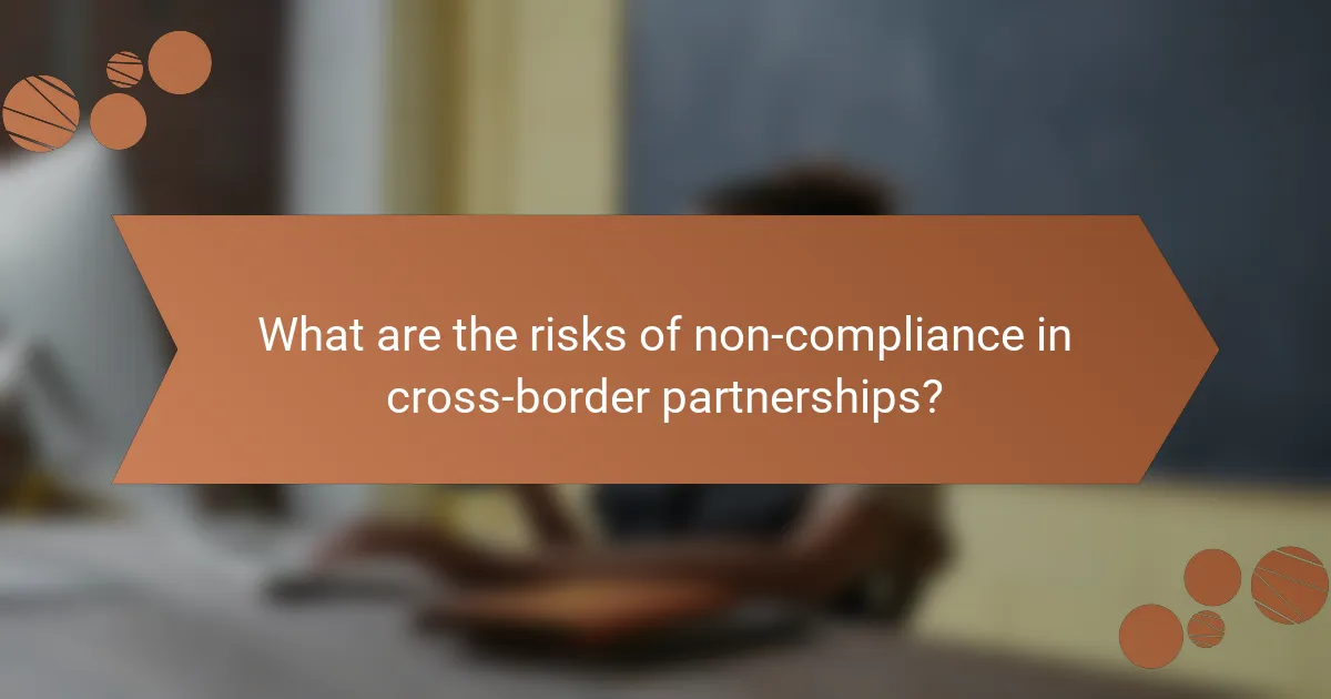 What are the risks of non-compliance in cross-border partnerships?