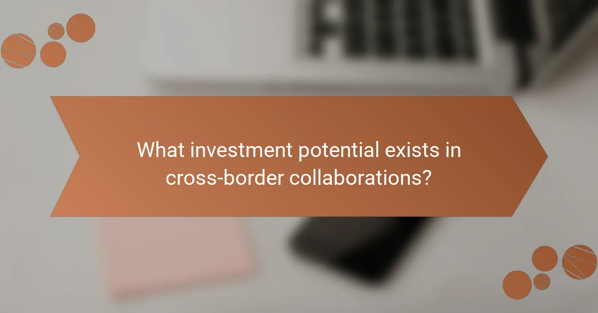 What investment potential exists in cross-border collaborations?